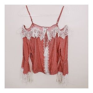 Mocha Off The Shoulder Prairie Top